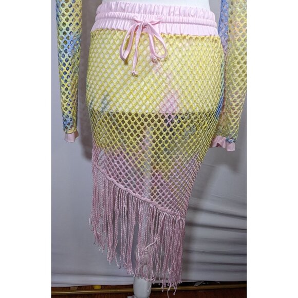 InGear Resort Mermaidcore Pastel Rainbow Two Piece Swim Cover Up - Picture 10 of 10